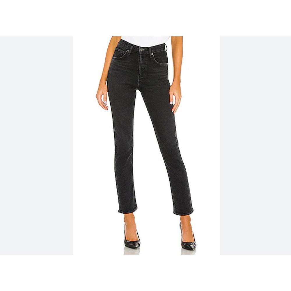 AGOLDE Riley High Rise Straight Crop in Satellite - Size 24